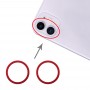 2 PCS Obiettivo fotocamera posteriore di vetro metallo Protector Hoop Ring per iPhone 11 (Red)