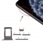 SIM vassoio di carta + vassoio di carta di SIM + tasto laterale per iPhone Pro 11 Max / 11 Pro (nero)