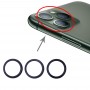 3 db hátsó kamera üveg lencse fémvédő Hoop Ring for iPhone 11 Pro & 11 Pro max (zöld)