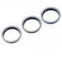 3 db hátsó kamera üveg lencse fémvédő Hoop Ring for iPhone 11 Pro & 11 Pro max (zöld)