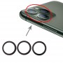 3 бр. Задна камера стъклена леща метален защитник Hoop Ring за iPhone 11 Pro & 11 Pro Max (сиво)