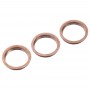 3 PCS Rear Camera Glass Lens Metal Protector Hoop Ring for iPhone 11 Pro & 11 Pro Max(Gold)