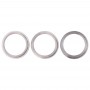 3 PCS-hintere Kamera-Glasobjektiv Metallschutz Hoop-Ring für iPhone 11 Pro & 11 Pro Max (Silber)