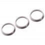 3 PCS Rear Camera Glass Lens Metal Protector Hoop Ring for iPhone 11 Pro & 11 Pro Max(Silver)