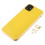 Cubierta de la cubierta con la apariencia de imitación i11 para el iPhone XR (con la bandeja de tarjeta SIM y teclas laterales) (Oro)