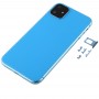 Back Housing Cover with Appearance Imitation of i11 for iPhone XR (with SIM Card Tray & Side keys)(Blue)