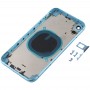 Back Housing Cover z wyglądzie Imitacja I11 dla iPhone XR (z taca kart SIM i przycisków bocznych) (niebieski)