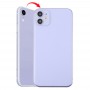 Back Housing Cover with Appearance Imitation of i11 for iPhone XR (with SIM Card Tray & Side keys)(Purple)