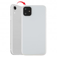 Back Housing Cover with Appearance Imitation of i11 for iPhone XR (with SIM Card Tray & Side keys)(White) 