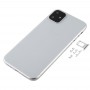 חזרה השיכון כיסוי עם מראה חיקוי של I11 עבור XR iPhone (עם כרטיס SIM מגש & מפתחות Side) (לבן)