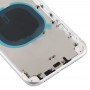 Vissza ház fedele az i11 megjelenésével iPhone XR (SIM-kártya tálca és oldalsó gombok) (fehér)