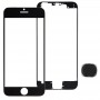 Frontscheibe Äußere Glasobjektiv & Front-LCD-Bildschirm Lünette Rahmen und Home Button Kit für das iPhone 6 Plus (Schwarz)