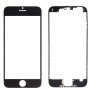 Pantalla frontal exterior de la lente frontal de vidrio y bastidor de la pantalla LCD de bisel y Home Kit de botón para el iPhone 6 Plus (Negro)