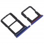 Plateau de carte SIM + plateau de carte SIM + plateau de carte micro SD pour VIVO S1 PRO (Bleu)