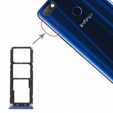 SIM Card Tray + SIM Card Tray + Micro SD Card Tray for Tenco Infinix Note 5 X604 (Blue) 