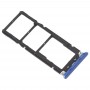 SIM-карты лоток + SIM-карты лоток + Micro SD-карты лоток для Tenco Infinix Примечание 5 X604 (синий)