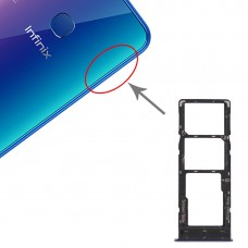 La bandeja de tarjeta SIM bandeja de tarjeta SIM + + Micro bandeja de tarjeta SD para Tenco Infinix X627 Smart 3 Plus (azul)