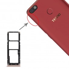 SIM Card Tray + SIM Card Tray + Micro SD Card Tray for Tenco Camon X Pro CA8 (Gold)