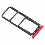 SIM vassoio di carta + vassoio di carta di SIM + Micro vassoio di carta di deviazione standard per Tenco Camon X Pro CA8 (Red)