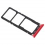 SIM vassoio di carta + vassoio di carta di SIM + Micro vassoio di carta di deviazione standard per Tenco Camon X Pro CA8 (Red)