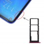 SIM Card Tray + SIM ბარათის უჯრა + მიკრო SD ბარათის უჯრა Huawei Honor Play 3 (წითელი)