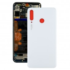Batterie-rückseitige Abdeckung mit Kameraobjektiv für Huawei P30 Lite (48MP) (weiß)