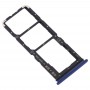 SIM vassoio di carta + vassoio di carta di SIM + Micro SD Card vassoio per Vivo U3X / U10 (blu)