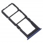 SIM vassoio di carta + vassoio di carta di SIM + Micro SD Card vassoio per Vivo U3X / U10 (blu)