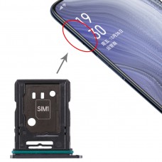 Bandeja Bandeja de tarjeta SIM + Tarjeta SIM / bandeja de tarjeta Micro SD para OPPO Reno zoom de 10 aumentos (Negro)