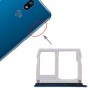 La bandeja de tarjeta SD bandeja de tarjeta SIM + Micro para LG K40 / K12 Plus / X4 (2019) / X420EM / X420BMW / X420HM / X420 / X420N (azul)