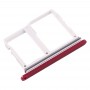 SIM ბარათის Tray + Micro SD Card Tray for LG V40 ThinQ (წითელი)