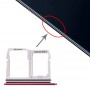 SIM ბარათის Tray + Micro SD Card Tray for LG V40 ThinQ (წითელი)