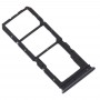 SIM vassoio di carta + vassoio di carta di SIM + Micro SD Card vassoio per Vivo Y7s (nero)