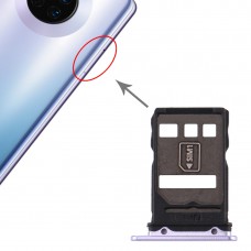 Original SIM Card Tray + NM Card Tray for Huawei Mate 30(Purple) 