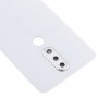 Batterie-rückseitige Abdeckung mit Kameraobjektiv für Nokia X6 (2018) / 6.1 Plus-TA-1099 (weiß)