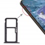 SIM ბარათის Tray + SIM ბარათის Tray / Micro SD Card Tray for Nokia X7 / 8.1 / 7.1 Plus / TA-1131 (Black)