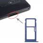 SIM Card Tray + SIM Card Tray / Micro SD Card Tray for Nokia 7.1 / TA-1100 TA-1096 TA-1095 TA-1085 TA-1097 (Blue)