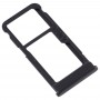 SIM Card Tray + SIM Card Tray / Micro SD Card Tray for Nokia 5.1 Plus / X5 TA-1102 TA-1105 TA-1108 TA-1109 TA-1112 TA-1120 TA-1199(Black)