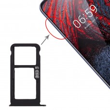 SIM ბარათის Tray + SIM ბარათის Tray / Micro SD Card Tray for Nokia X6 (2018) / TA-1099 / 6.1 Plus (Black)