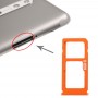 Carte SIM Bac + carte SIM Plateau / Micro SD Card Tray pour Nokia 8 / N8 TA-1012 TA-1004 TA-1052 (Orange)