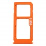 SIM-kort fack + SIM-kort fack / Micro SD-kort fack för Nokia 8 / N8 TA-1012 TA-1004 TA-1052 (Orange)