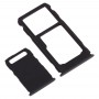 SIM vassoio di carta + vassoio di carta di SIM + Micro SD Card vassoio per Nokia 3.1 Più (nero)