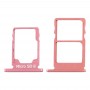 SIM Card Tray + SIM Card Tray + Micro SD Card Tray for Nokia 5.1 TA-1075 (Purplish Red)