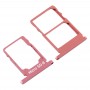 SIM vassoio di carta + vassoio di carta di SIM + Micro SD Card vassoio per Nokia 5.1 TA-1075 (colore rosso violaceo)
