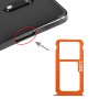 SIM karta Tray + SIM karty zásobník / Micro SD Card Tray pro Nokia 7 Plus TA-1062 (oranžová)