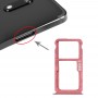 SIM ბარათის Tray + SIM ბარათის Tray / Micro SD Card Tray for Nokia 7 Plus TA-1062 (Purplish Red)
