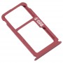 SIM ბარათის Tray + SIM ბარათის Tray / Micro SD Card Tray for Nokia 7 Plus TA-1062 (Purplish Red)