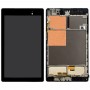 Pantalla LCD y digitalizador Asamblea con marco completo para Asus Nexus 7 PAD segundo ME572 ME572C ME572CL (Negro)