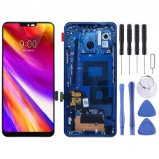 LCD Screen and Digitizer Full Assembly with Frame for LG G7 ThinQ / G710 G710EM G710PM G710VMP (Blue)
