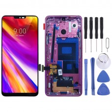 LCD Screen and Digitizer Full Assembly with Frame for LG G7 ThinQ / G710 G710EM G710PM G710VMP (Red)